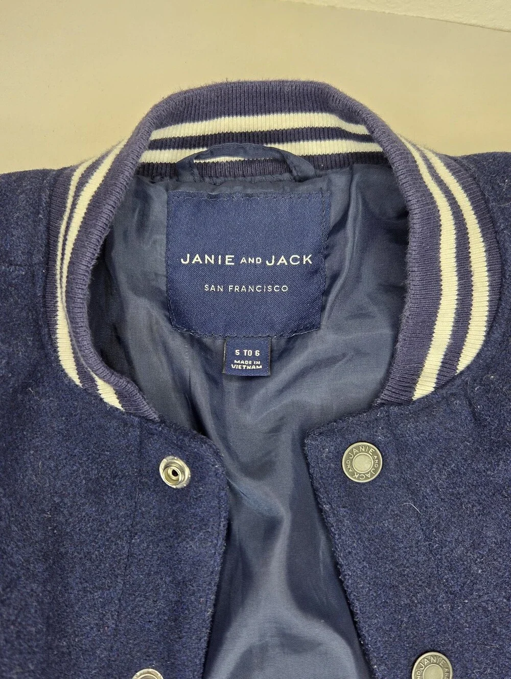 Janie and Jack Boys Bomber Jacket Toddler Size 5 to 6
